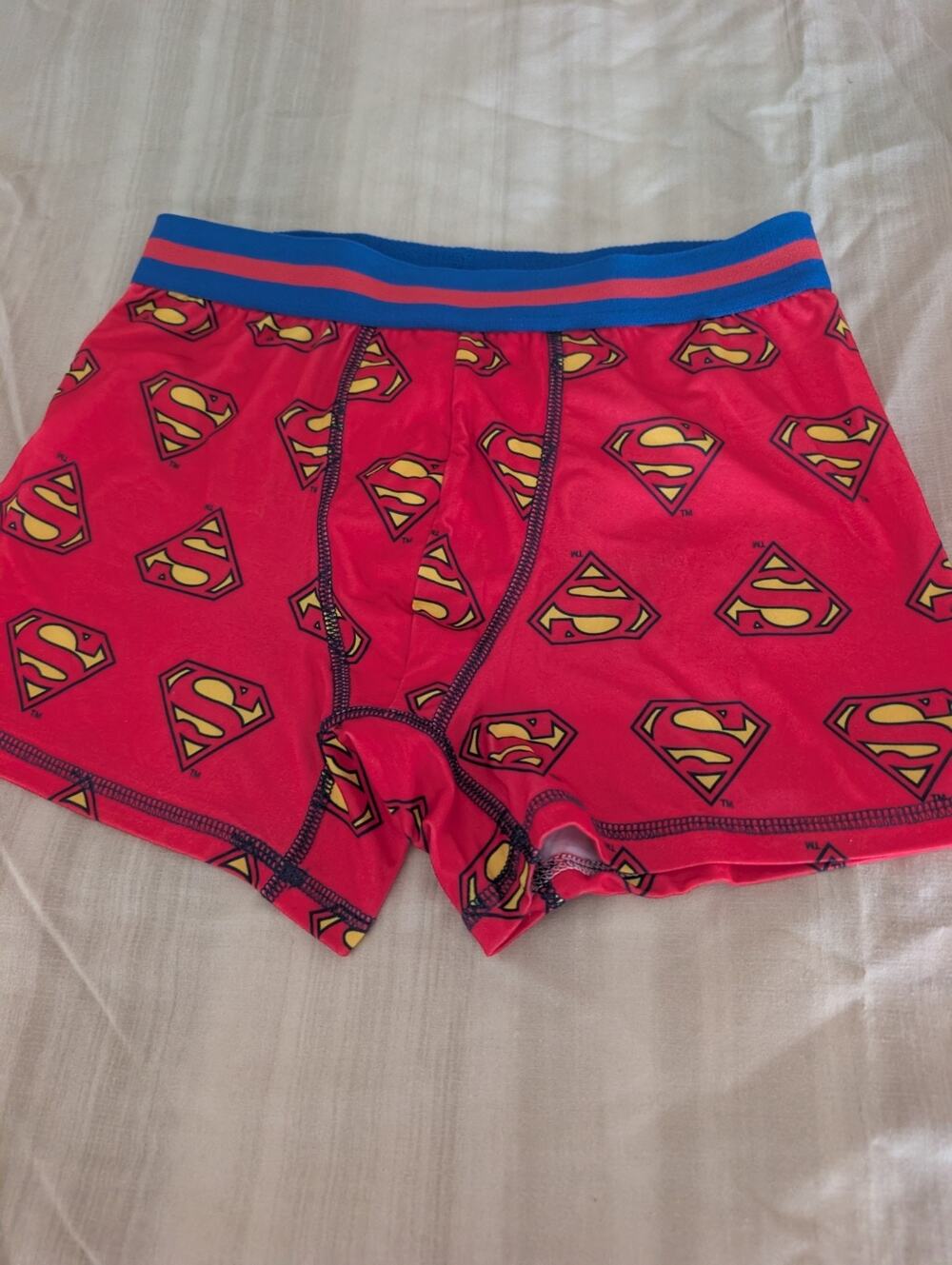DC Superman Mens Red Logo Underwear Boxers Boxer Shorts Small